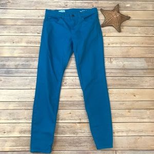 Gap 1969 Turquoise legging skinny jeans Sz 26